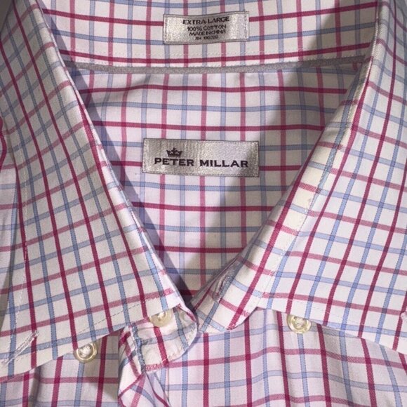 Peter Millar Long Sleeve Button Down Collared Shirt - Men's XL - Picture 1 of 9